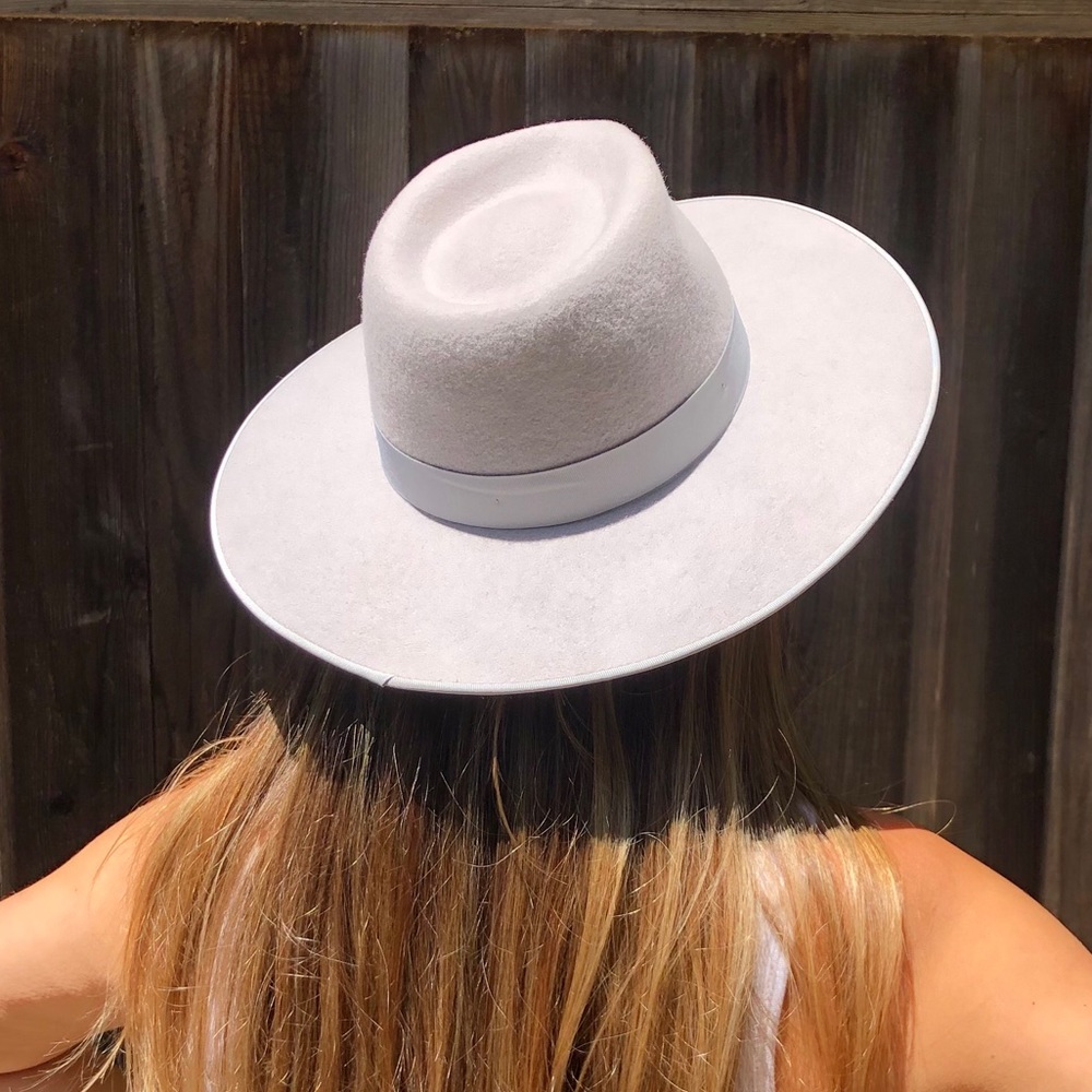 Wide Brim Hat Grey S/M Wool